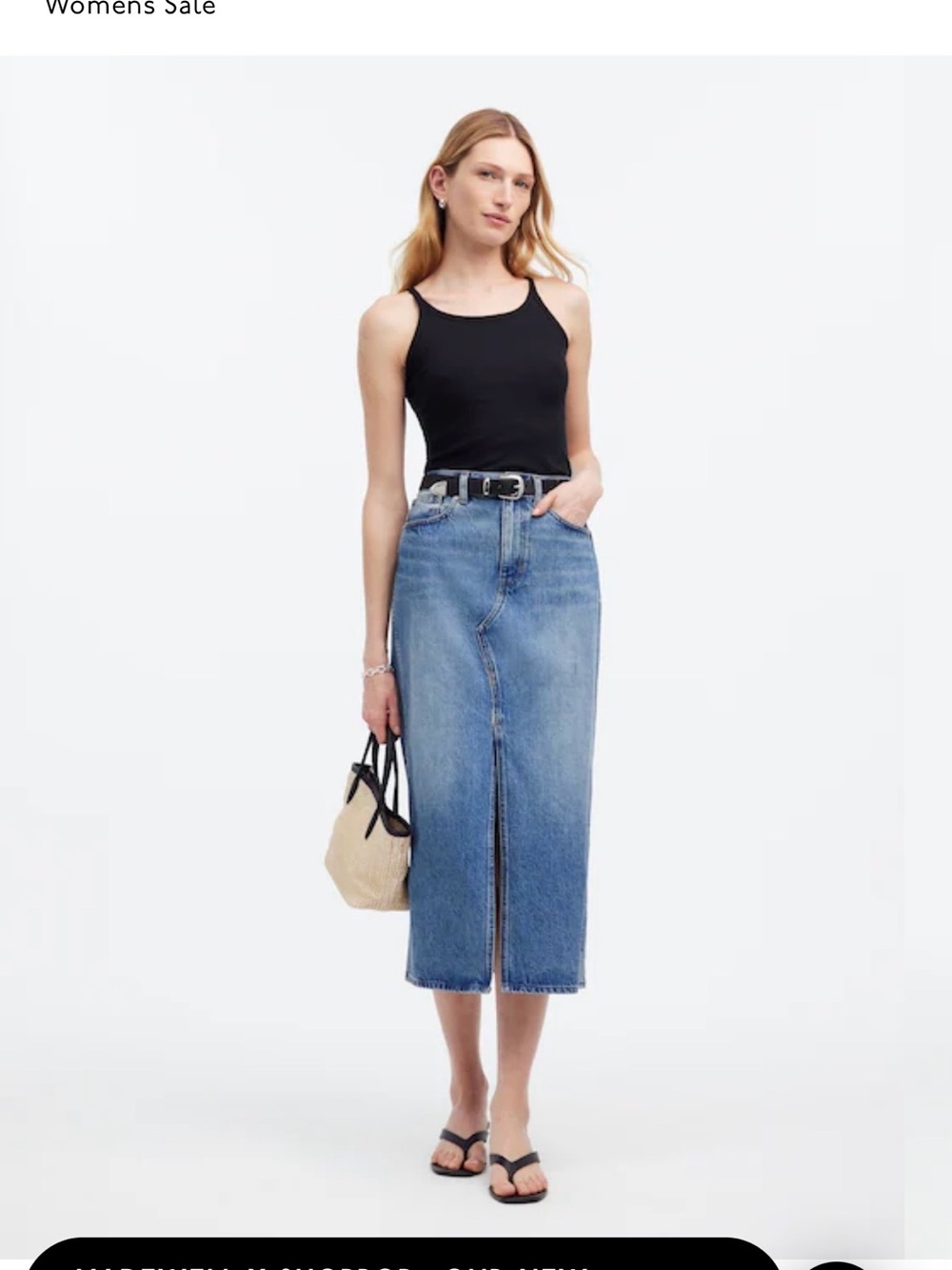 Madewell Riley Denim Midi Skirt